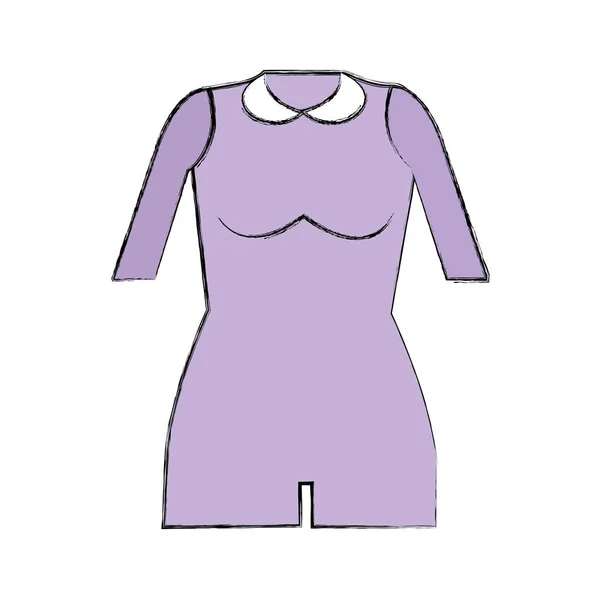 Jumpsuit Short Cloth Style Vector Illustration Design — Stock Vector