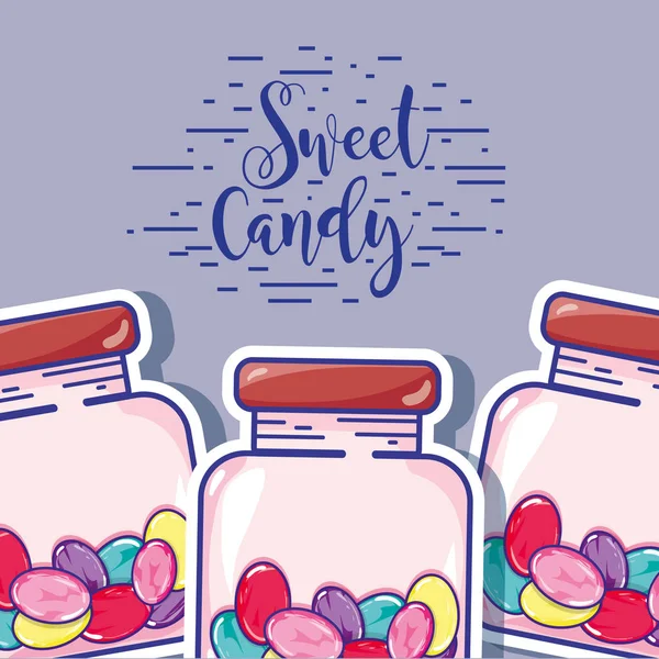 Tasty Sweet Candy Delicious Texture Vector Illustration — Stock Vector