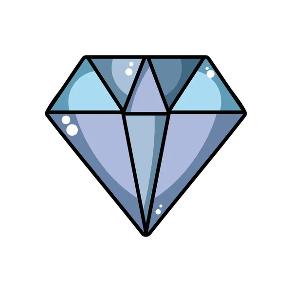 Diamante Gema Crisral Acessório Vetor Ilustração — Vetor de Stock