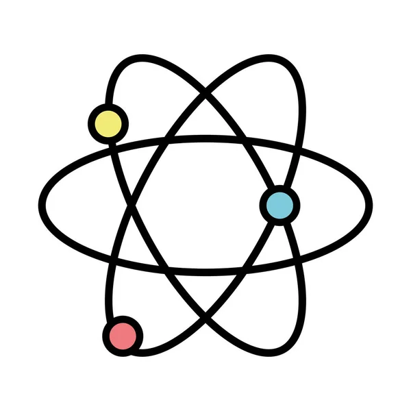 Fisica Atomo Chimica Scienza Educazione Vettore Illustrazione — Vettoriale Stock