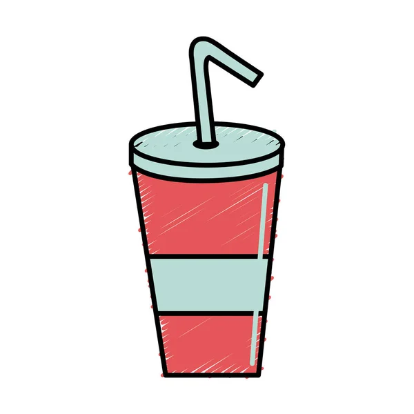 美味清爽的苏打水饮料 矢量插图设计 — 图库矢量图片