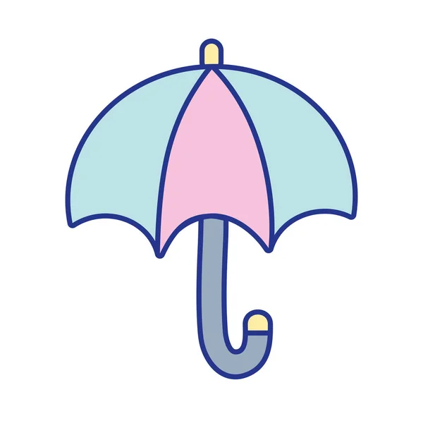 傘開く保護する自然な天候のベクトル図 — ストックベクタ