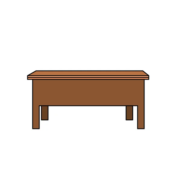 Table Wood Object Study Learn Vector Illustration — стоковый вектор