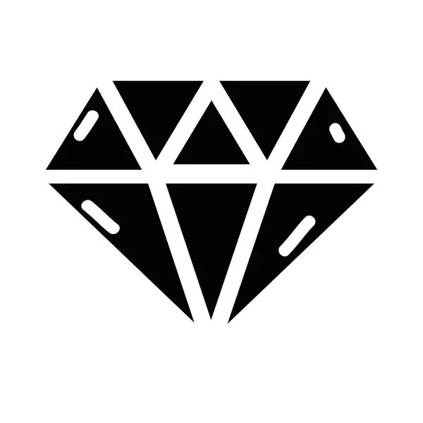 轮廓可爱的钻石豪华配件宝石 矢量插图 — 图库矢量图片