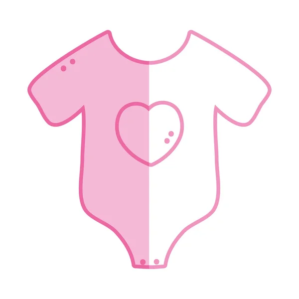 Silhouet Babykleding Die Het Lichaam Gebruikt Vector Illustratie — Stockvector