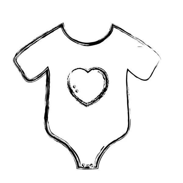 Figuur Kleren Van Baby Die Het Lichaam Vectorillustratie Gebruikt — Stockvector