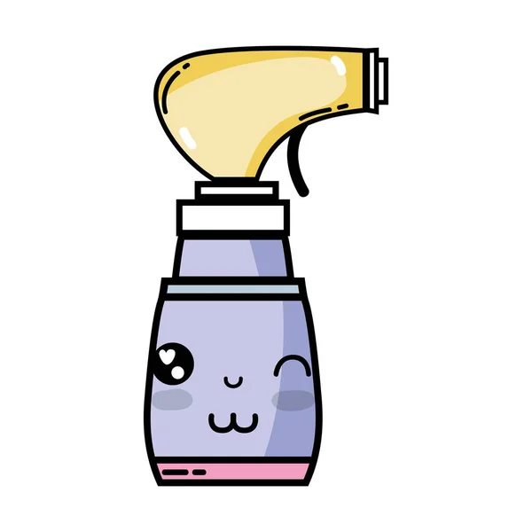 Kawaii Leuke Grappige Spray Fles Vectorillustratie — Stockvector