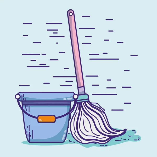 Binnenlandse Hygiëne Service Schoon Huis Vectorillustratie — Stockvector