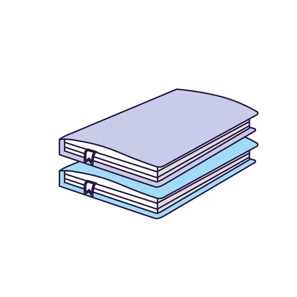 Cuadernos Papel Documento Notas Objeto Vecor Ilustración — Vector de stock