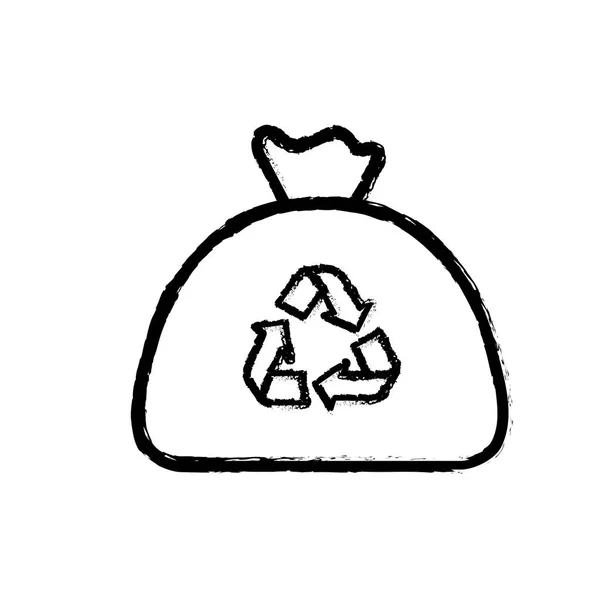 Figure Sac Recycler Environnement Soins Vectoriel Illustration — Image vectorielle