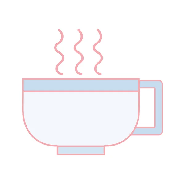 Línea Sabroso Café Expreso Taza Vector Icono Ilustración — Vector de stock