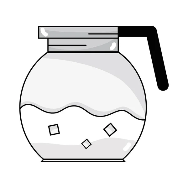 Heerlijke Koffie Van Lijn Het Kristal Jar Espresso Vectorillustratie — Stockvector