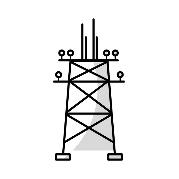 Lijn Handdoek Energietechnologie Industriële Elektrische Vectorillustratie — Stockvector