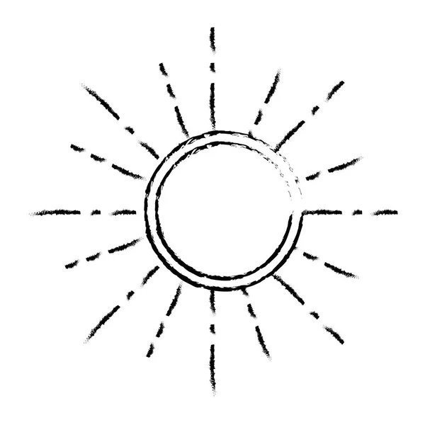 Figur Trevlig Solen Ljus Stråle Väder Vektorillustration — Stock vektor