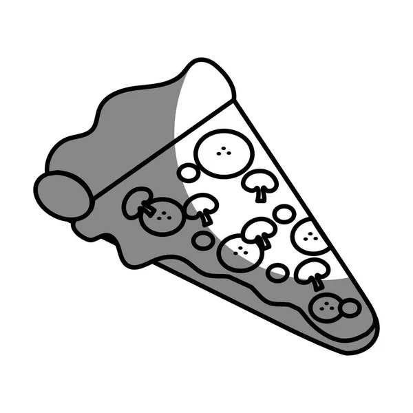 Silhouette Repas Pizza Fast Food Illustration Vectorielle — Image vectorielle
