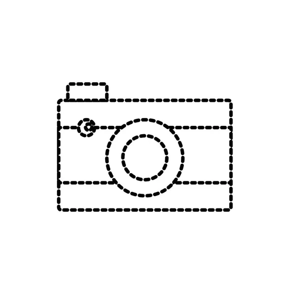 Noktalı Şekli Dijital Kamera Teknolojisi Fotoğraf Simge Vektör Tasarlamak Için — Stok Vektör