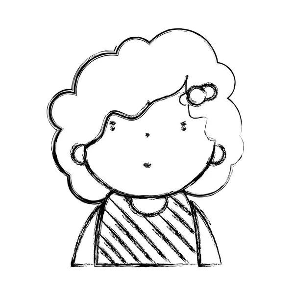 Um desenho de um menino com um cabelo cacheado e um cabelo cacheado
