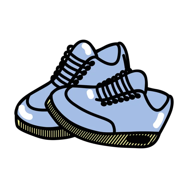 Färg Bekväma Sneakers Fitness Vektor Illustration Design — Stock vektor
