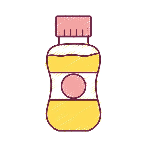 Heerlijke Verse Fles Sap Drinken Vectorillustratie — Stockvector