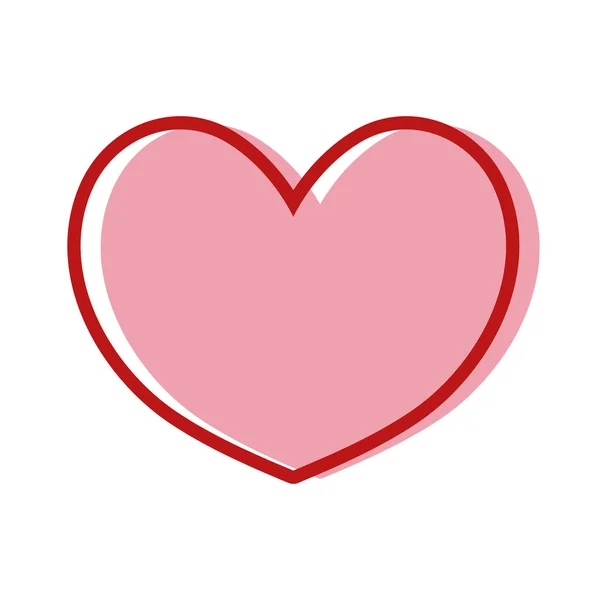 Aşk Tutku Simge Vektör Çizim Kalp Sembolü — Stok Vektör