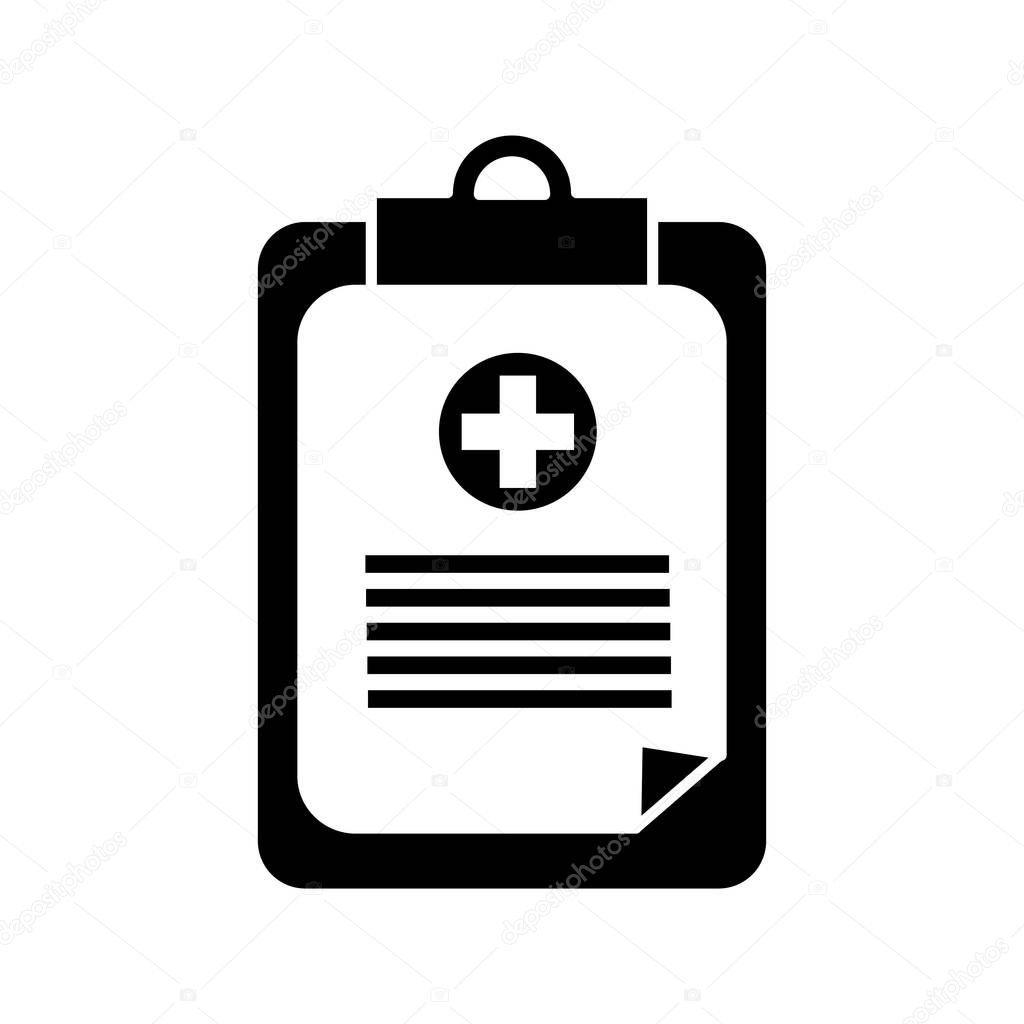contour hospital prescription pad icon, vector illustration