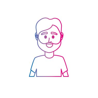 satır avatar erkek t-shirt tasarım vektör çizim simgesi ile