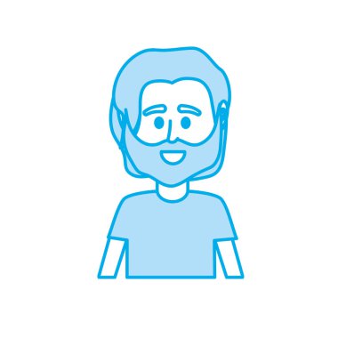 siluet avatar erkek t-shirt tasarım vektör çizim simgesi