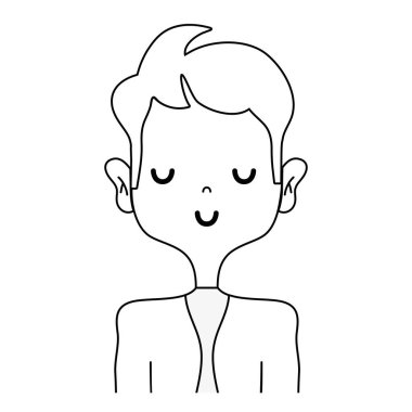 satır ihale adam şık kıyafetler ve saç modeli tasarlamak vektör