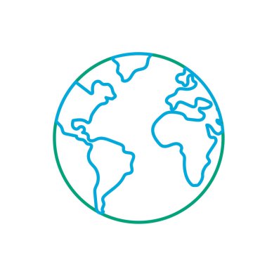 satır güzel dünya gezegen ve doğal ekoloji illüstrasyon vektör