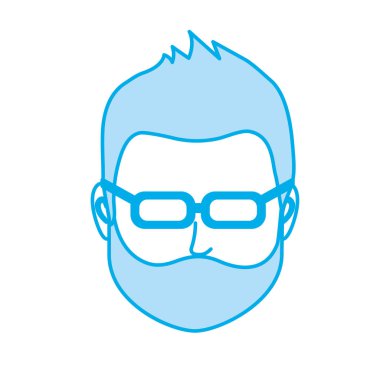 siluet varsayılan avatar adam sosyal Kullanıcı vektör çizim için