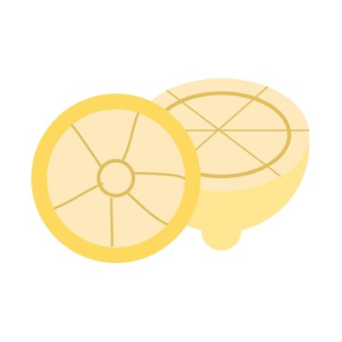 lezzetli dilim limon meyve vitamin ve protein vektör çizim ile