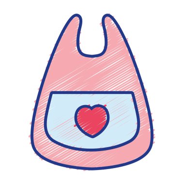vektör çizim yemek için kullanılan bib bebek araç