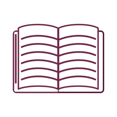 siluet öğrenci yarıyıl Not defteri açın kutsal kişilerin resmi, vektör çizim çalışmaya