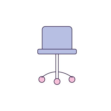 ofis sandalye stil nesne simge vektör çizim