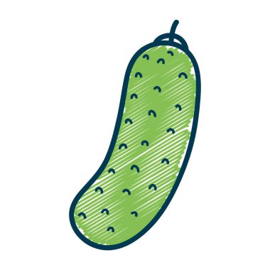 Sağlık salatalık sebze kutsal kişilerin resmi, vektör çizim tasarım