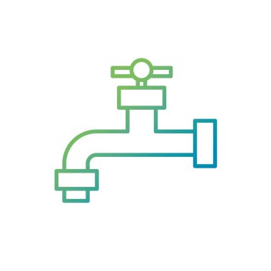 çizgi ecologycal musluk su ve çevre bakım vektör çizim kaydetmek için