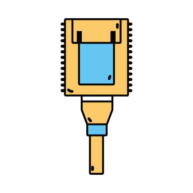 Tak vektör çizim elektrik güç kablosu bağlı