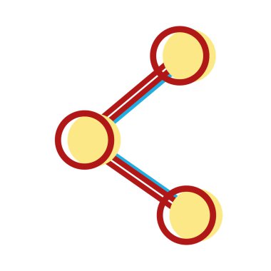 Sosyal medya ağ bağlantısı vektör çizim ile paylaşmak