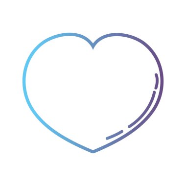 aşk ve tutku vektör çizim satırı kalp sembolü