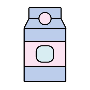 lezzetli süt kutusu ürün besin vektör çizim için