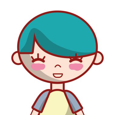 ihale erkek çocuk pijama ve saç şekli vektör çizim ile