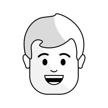 şekil insanlar, mutlu yüz adam simgesi, illüstrasyon tasarım vektör