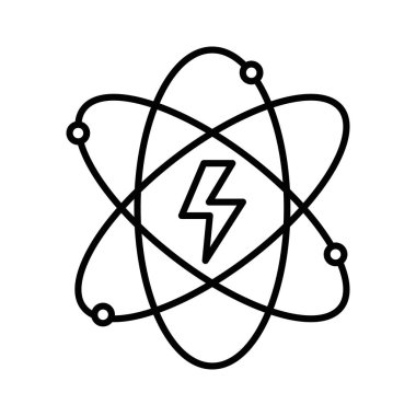 satır enerji tehlike sembolü güç sanayî yörüngeler vektör çizim ile