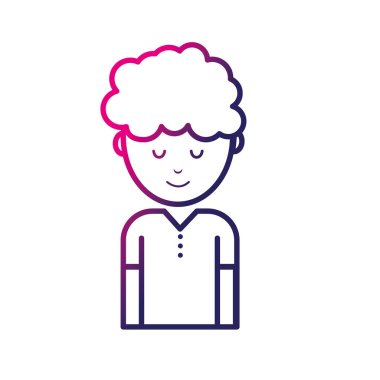 satır avatar erkek saç modeli tasarım ve t-shirt vektör çizim ile