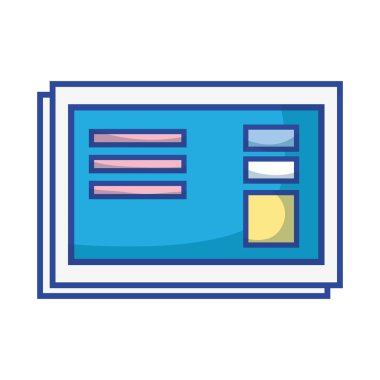 işletme belgesi ile şirket bilgi tasarlamak vektör