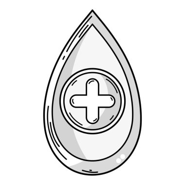 satır kan damlası tıbbi bağış simge vektör çizim için