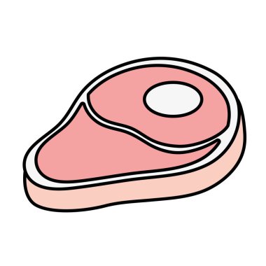 lezzetli ve taze et bölümü gıda vektör çizim