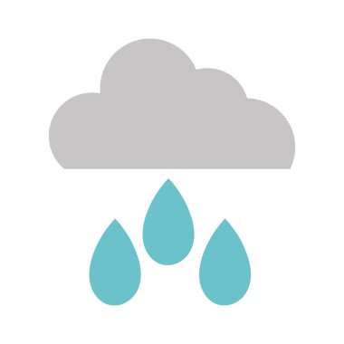 yağmur ve doğal hava vektör çizim simgesi ile bulut