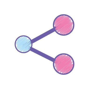 Sosyal medya monile simge vektör çizim paylaşmak