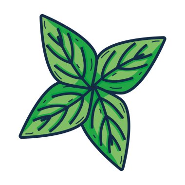 Güzellik ekoloji dekorasyon tasarım vektör çizim için yaprakları